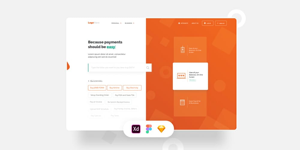Biller Landing Page Design