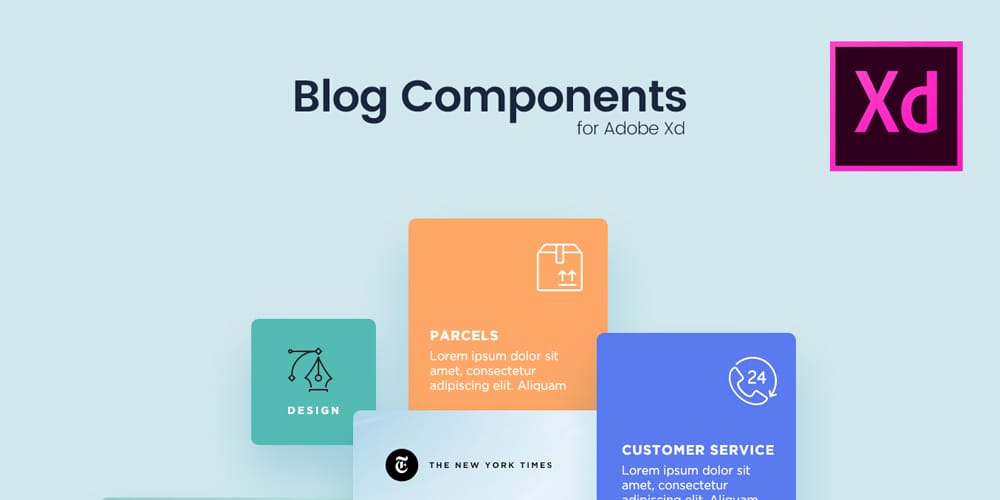 Blog Components for Adobe Xd