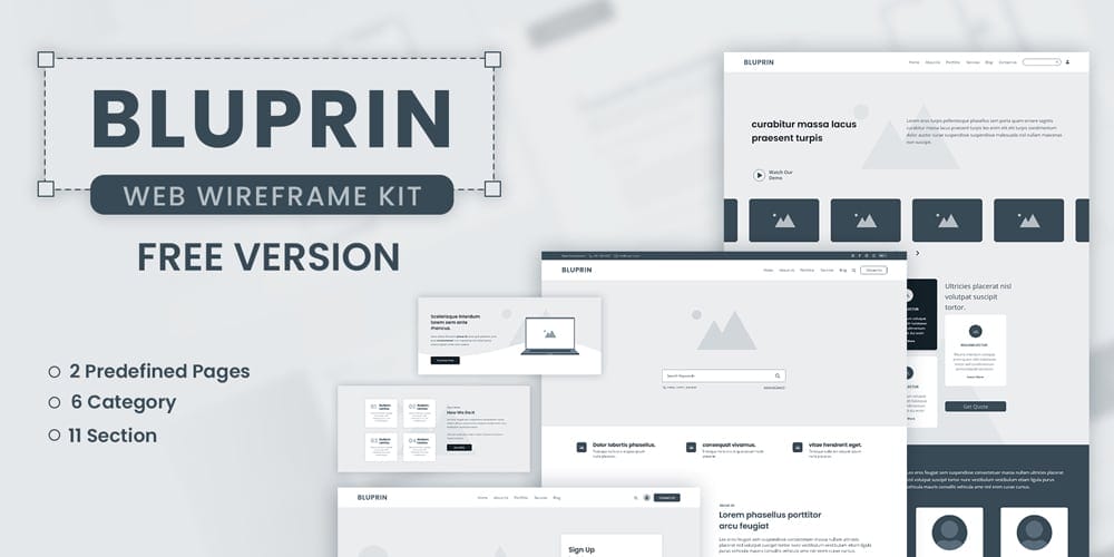 Bluprin Wireframe Kit For Web