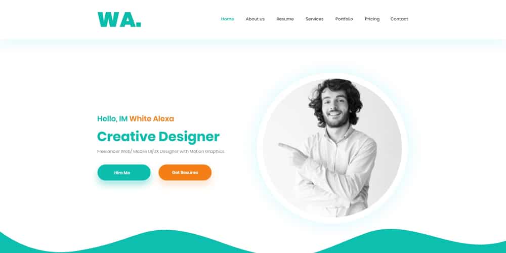 One Page CV Resume Template