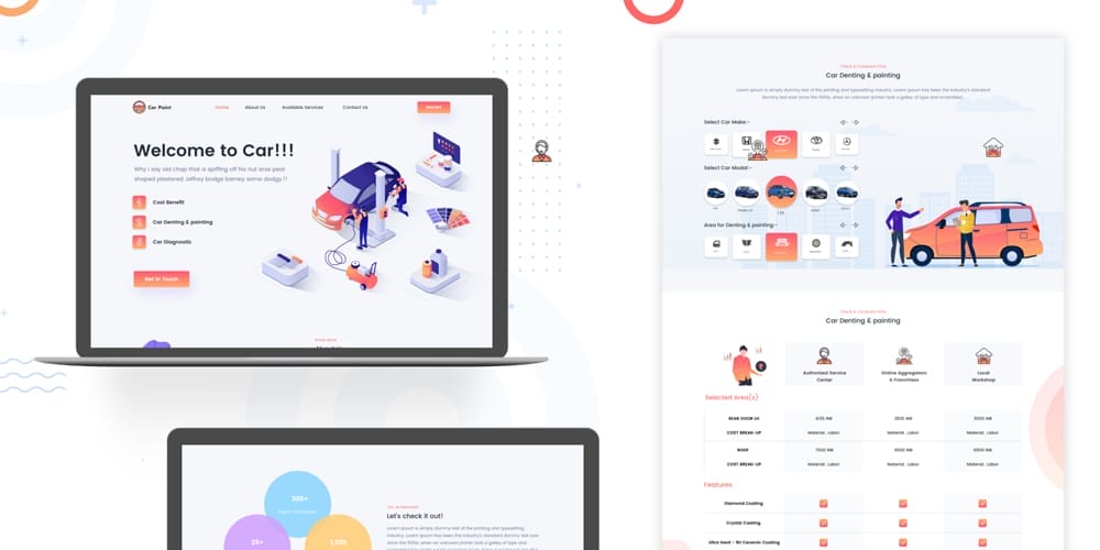  Car Painting Services Web UI