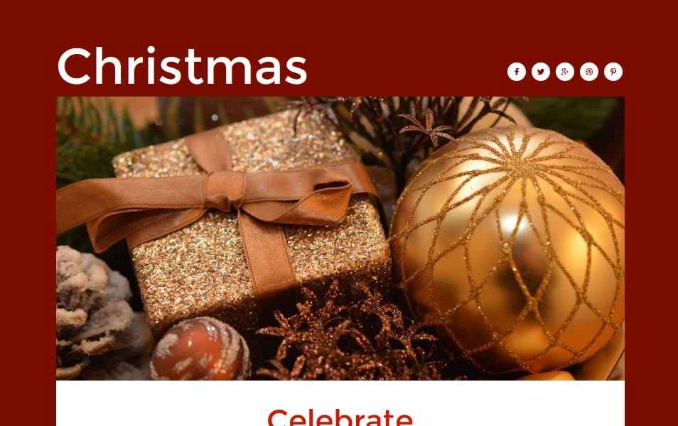 Christmas a Newsletter Responsive Web Template