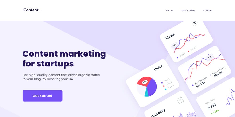Content Marketing Landing Page