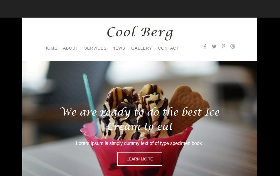 Cool Berg a Newsletter Responsive Web Template