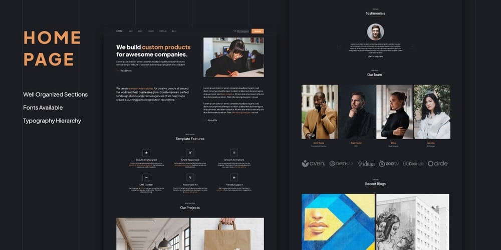 Cord Modern Agency UI Kit