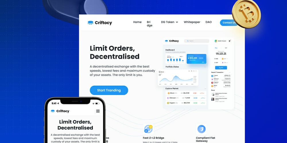 Crypto Currency Landing Page UI Kit
