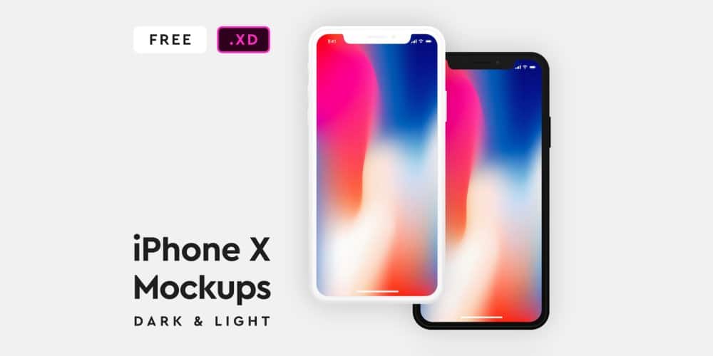 Dark Light iPhone X Mockup