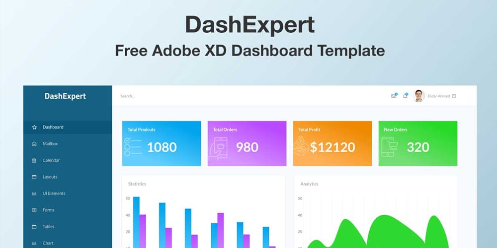DashExpert Dashboard XD Template