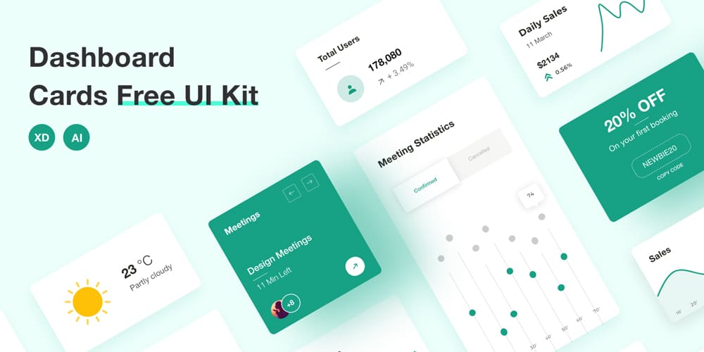 Dashboard Cards UI Kit