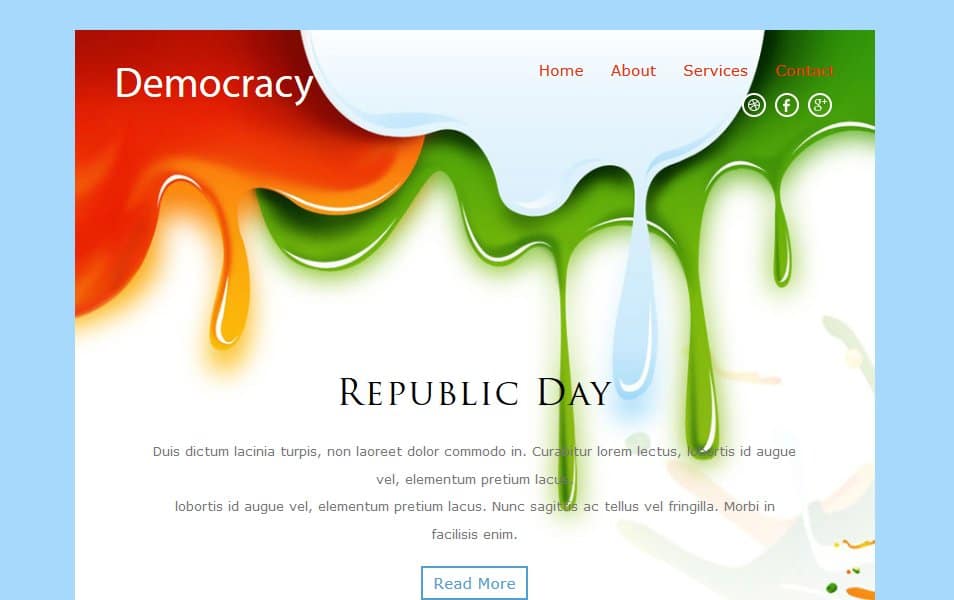 Democracy a Newsletter Responsive Web Template