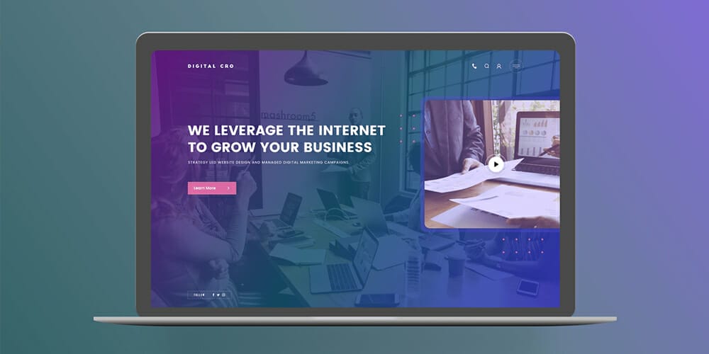 Digital CRO Marketing and Design Landing Page
