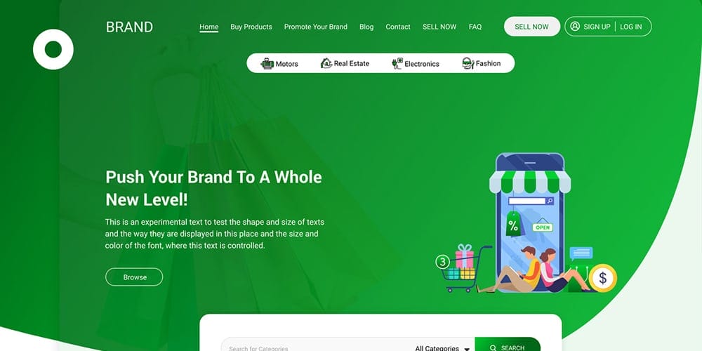 E commerce Web Design Template