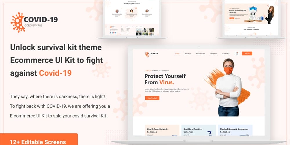 Ecommerce UI Kit toFight Against Covid19