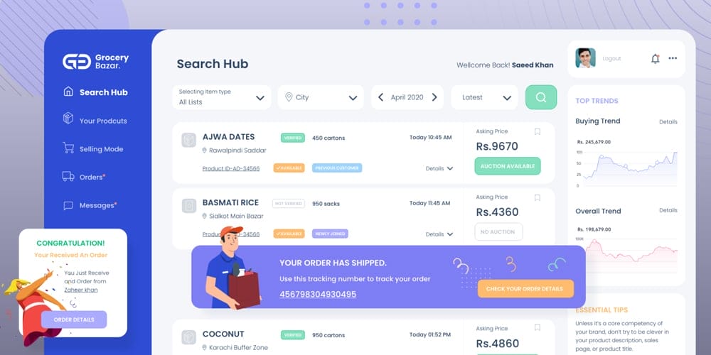 Ecommerce Dashboard Template