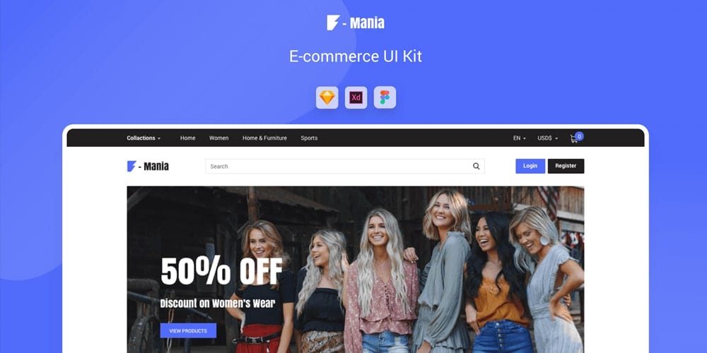 F-Mania E commerce UI Kit