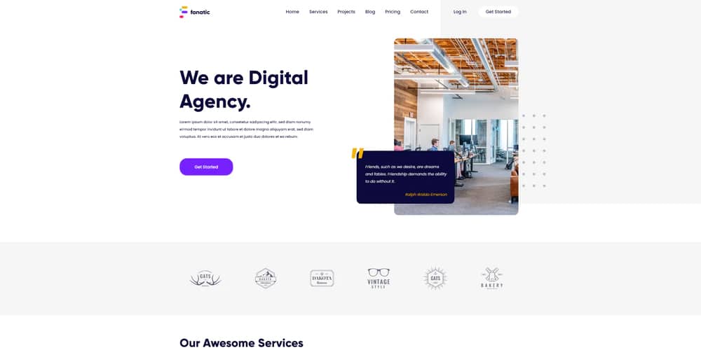 Fanatic Agency XD Template