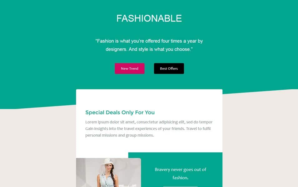 Fashionable a Newsletter Responsive Email Template