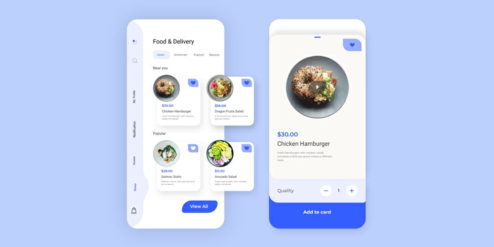 Food Delivery Mobile App UI