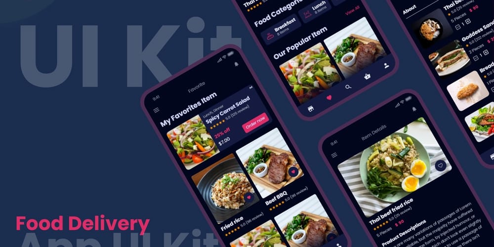 Food Delivery iOS App UI Kit