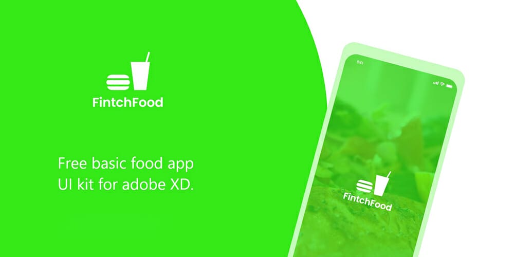 Food app UI kit for adobe XD