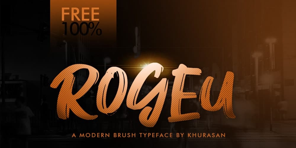 Free Rogeu Brush Font