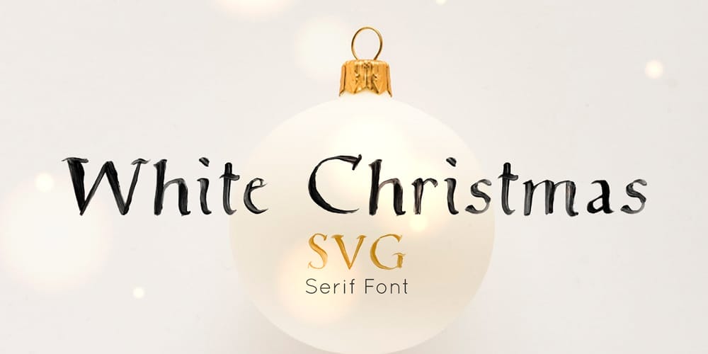 Free White Christmas SVG Font