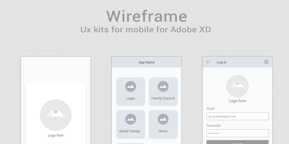 Free Wireframe kits for Adobe XD
