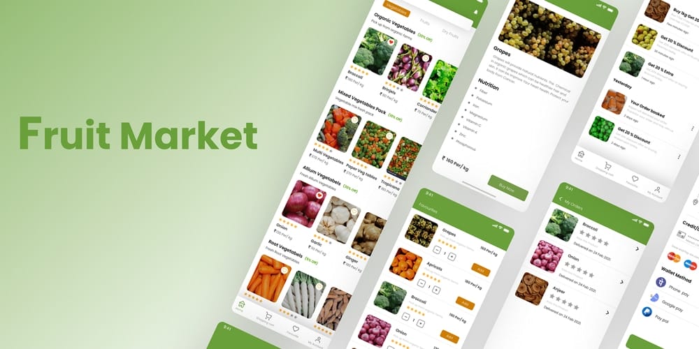 Fruit Market-Online Delivery App UI kit