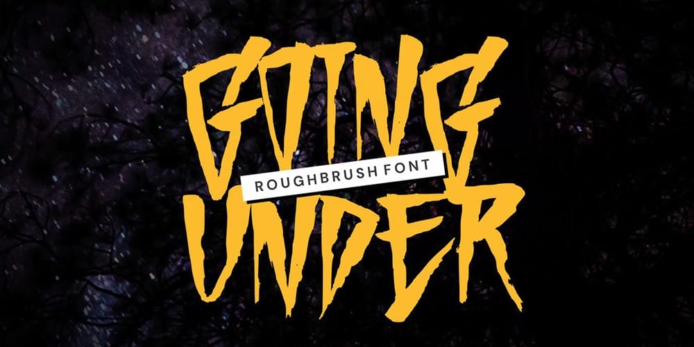 Going Under Brush Font