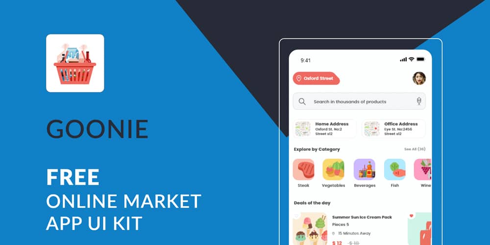 Goonie Online Market UI Kit