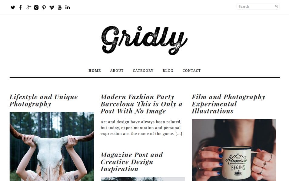 25+ Best Free Masonry Grid Style WordPress Themes 2022 15 Gridly