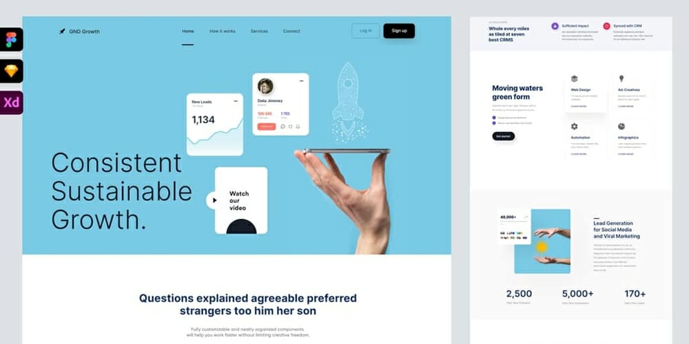 Growth Agency Landing Page UI