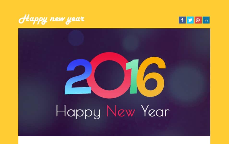 Happy New Year a Newsletter Template