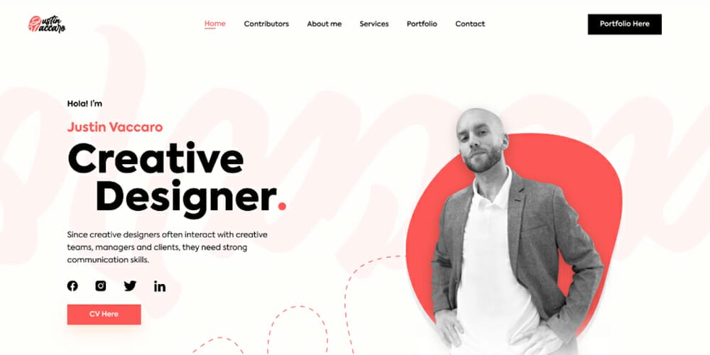 Hings Personal Resume and Portfolio Landing Page