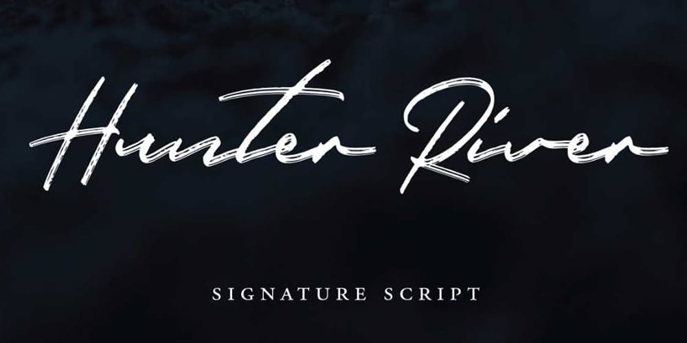 Hunter River Signature Brush Typeface