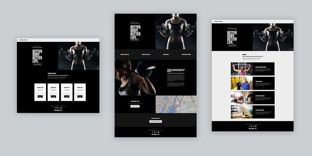 Live Strong Website Template for Adobe XD