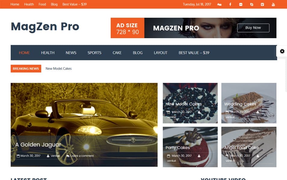 25+ Best Free Masonry Grid Style WordPress Themes 2022 14 MagZen