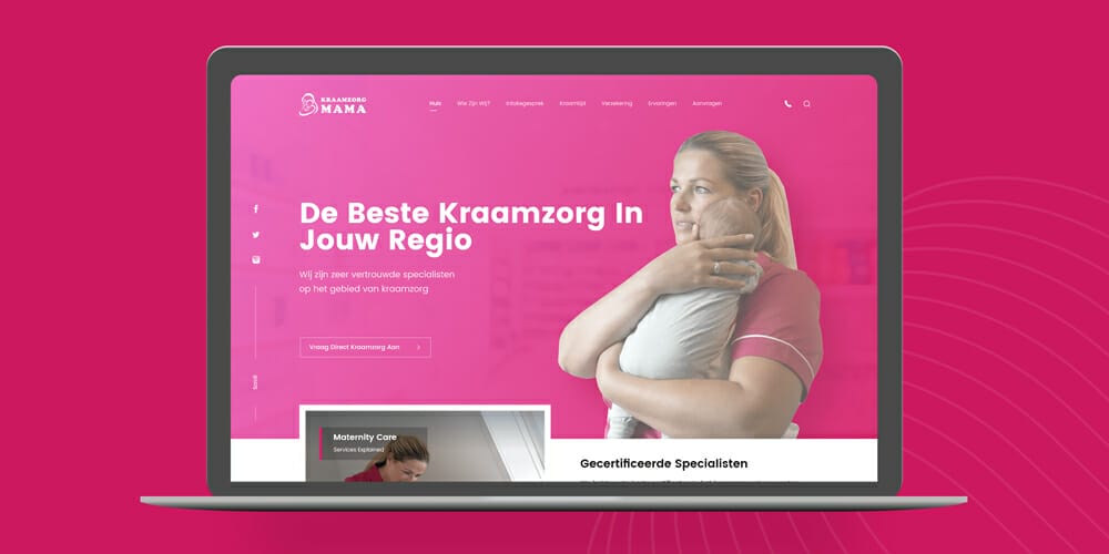 Maternity Care Landing Page Design