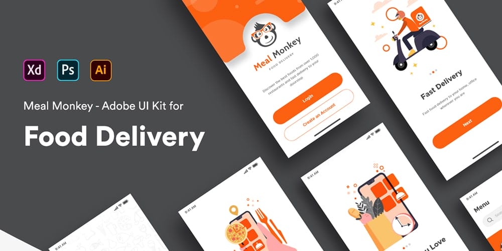 Meal Monkey Food delivery iOS mobile app