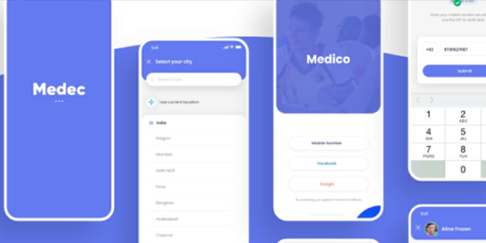 Medec Health Care UI Kit