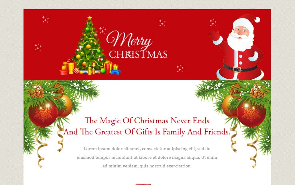 Merry Christmas a Newsletter Responsive Web Template