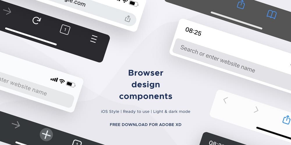 Mobile browser mockups