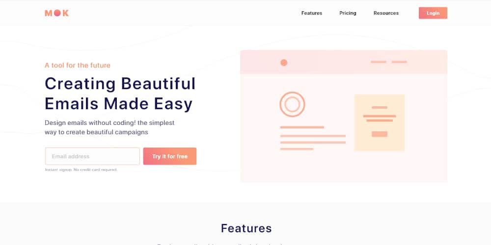 Mok Home Page UI Template
