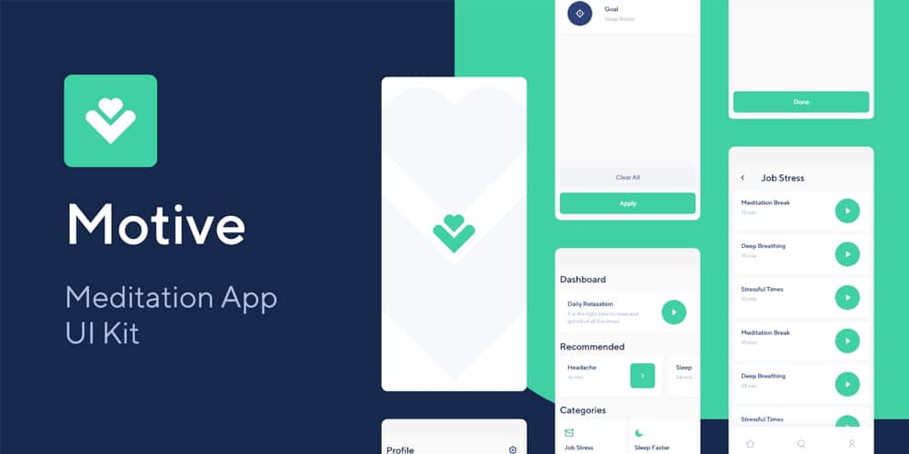 Motive Meditation App UI Kit