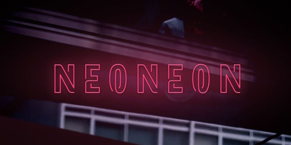 Neoneon Glowing Typeface