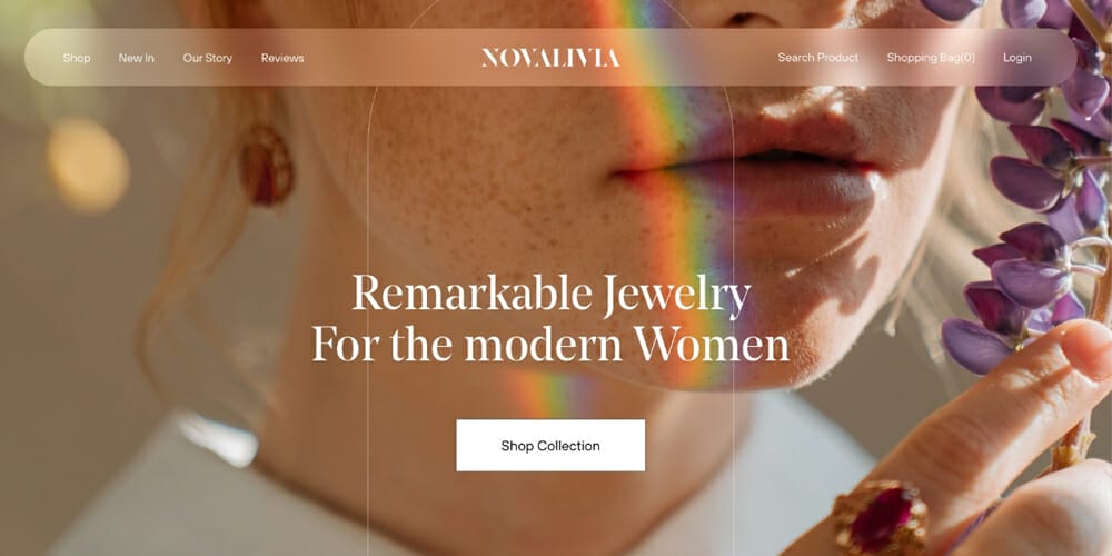 Novalivia Product Landing Page