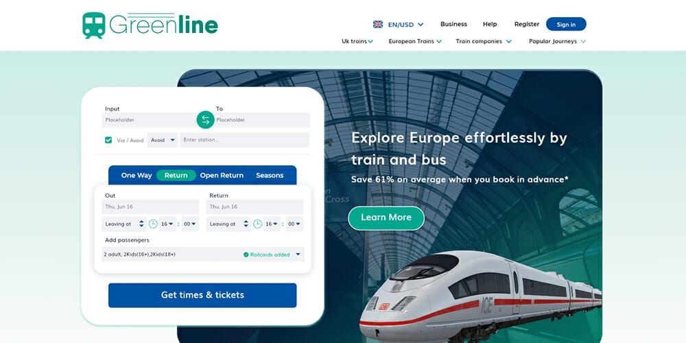 Online Train Ticket Booking Service Template