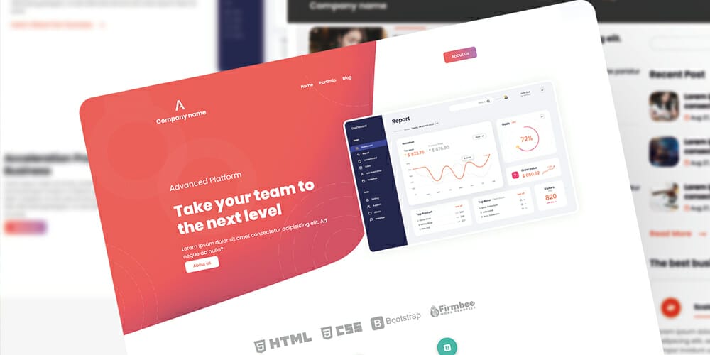 Orange Gradient Web Template