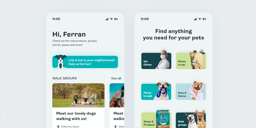Pets Care App UI
