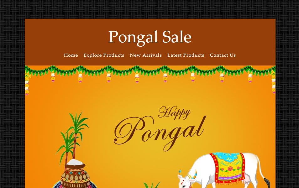 Pongal Sale a Newsletter Responsive Web Template